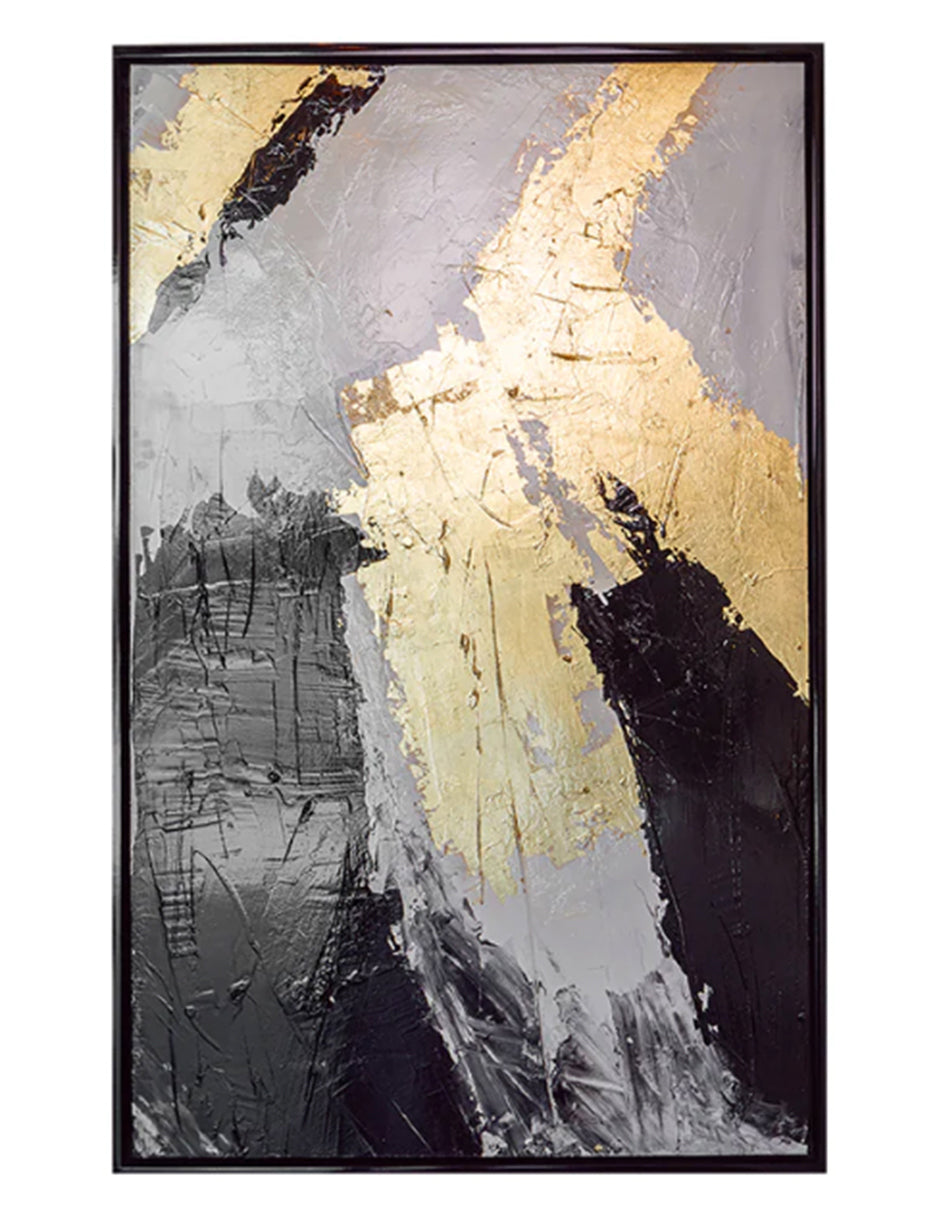 Cuadro decorativo Abstract Golden & Black