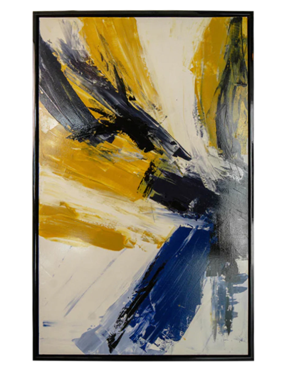 Cuadro decorativo Abstract Yellow & Blue