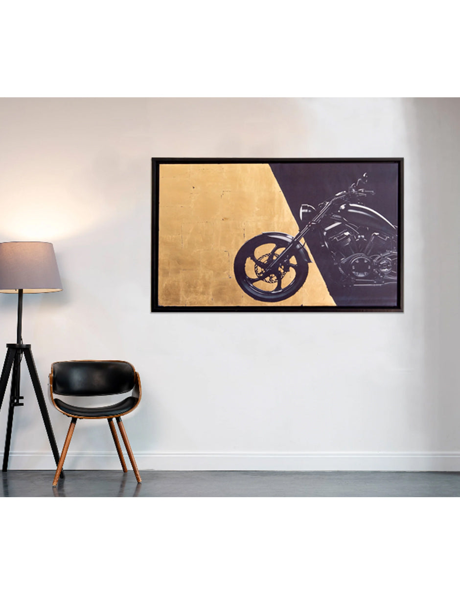 Cuadro Decorativo Gold Moto