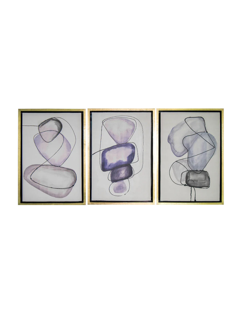 Cuadro Decorativo Figuras Abstractas Set de 3