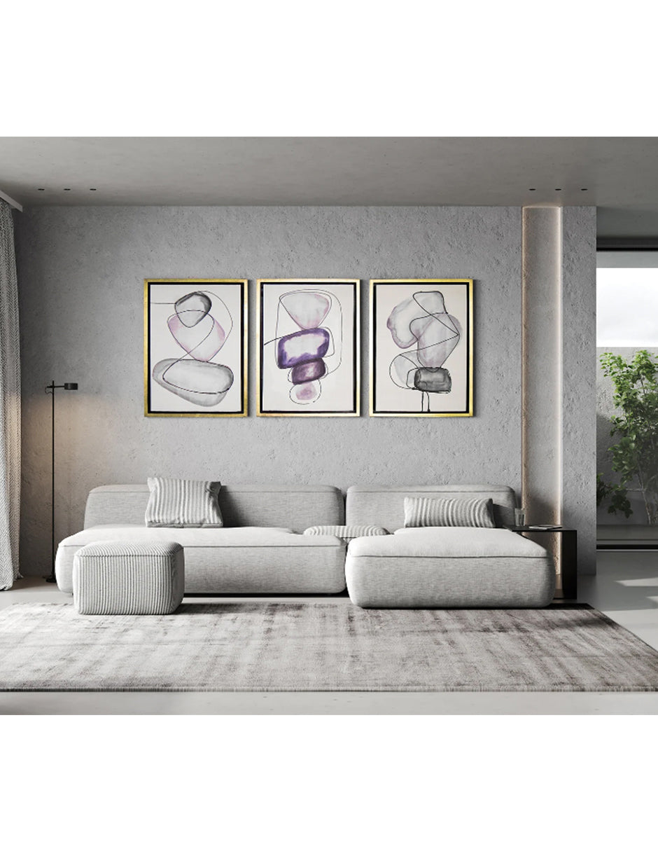Cuadro Decorativo Figuras Abstractas Set de 3