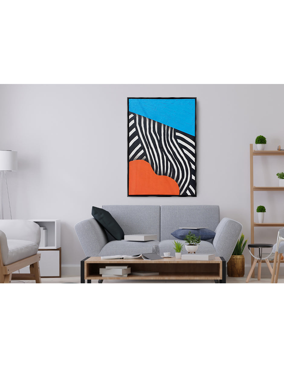 Cuadro Decorativo Cebra Pop