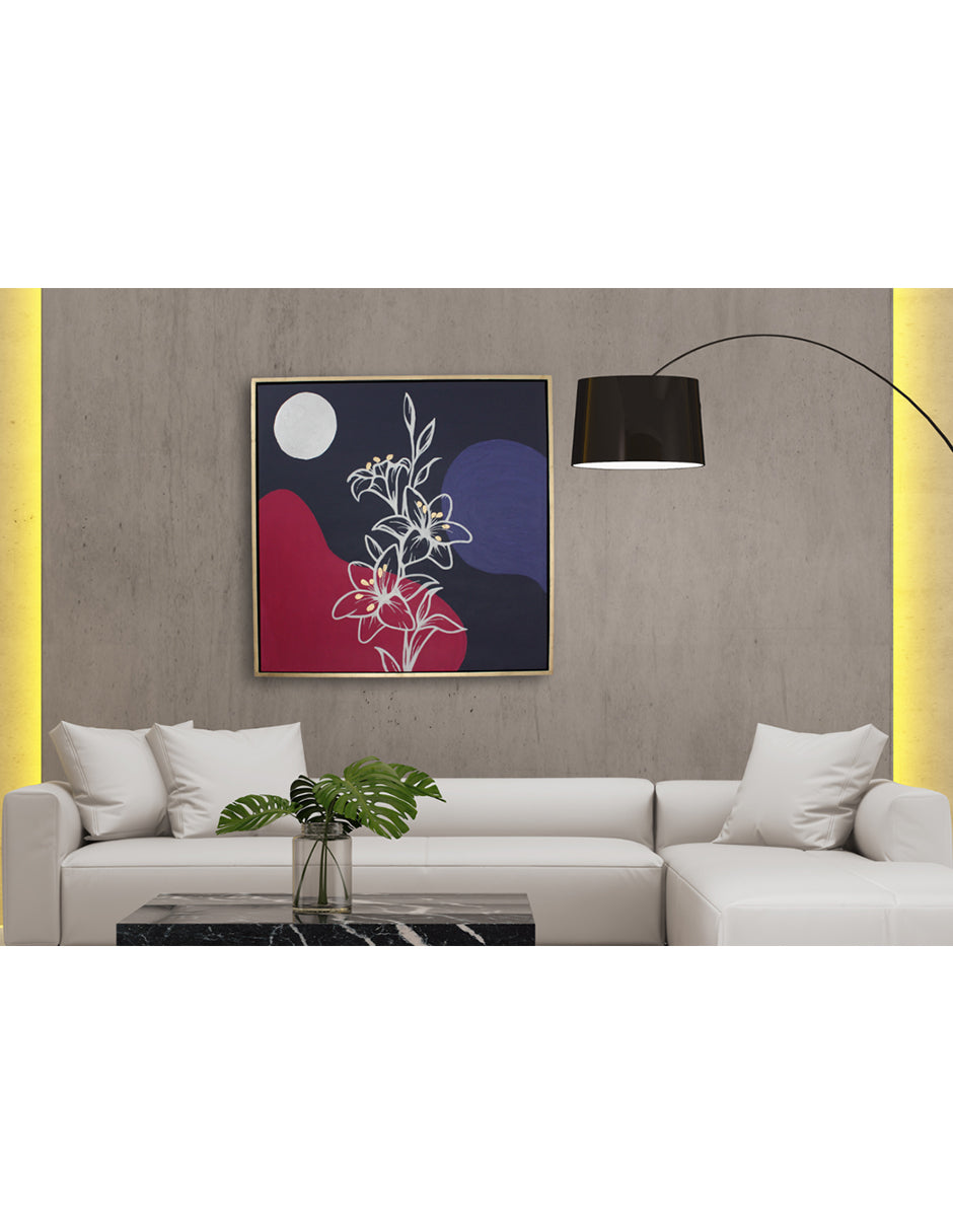 Cuadro Decorativo Flower and Moon