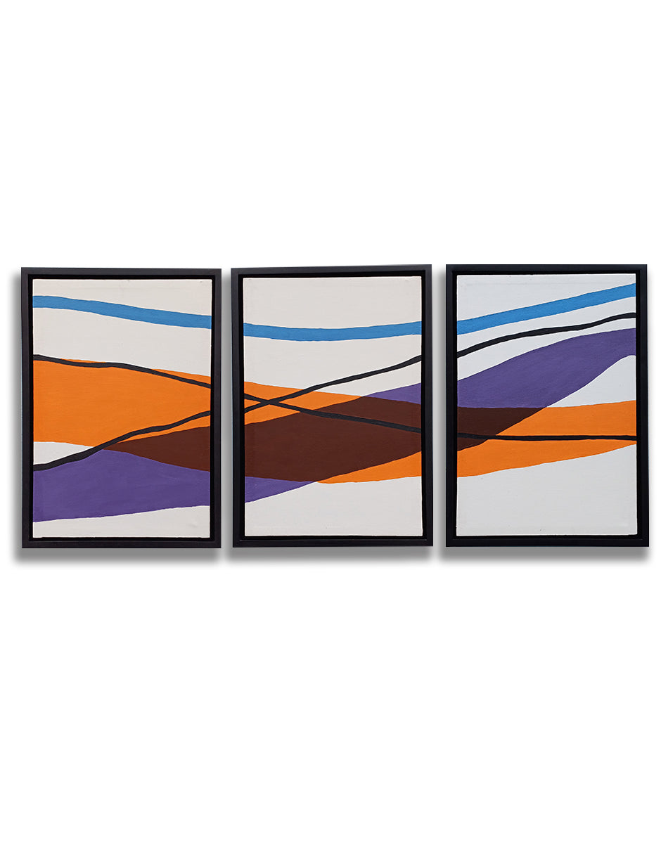 Set de 3 Cuadros Decorativos Superposición