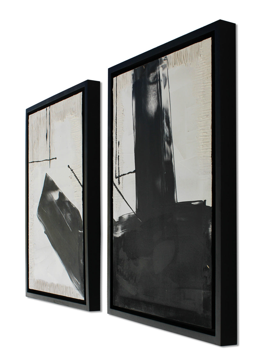 Set De 2 Cuadros Decorativos Renacer Abstracto