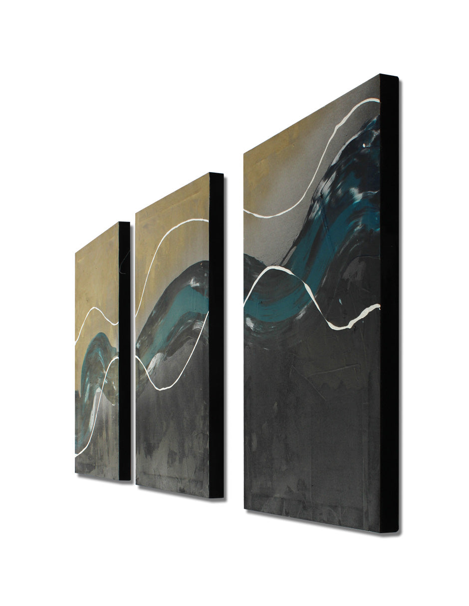 Set De 3 Cuadros Decorativos Silencio en Movimiento