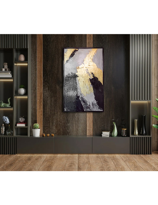 Cuadro decorativo Abstract Golden & Black