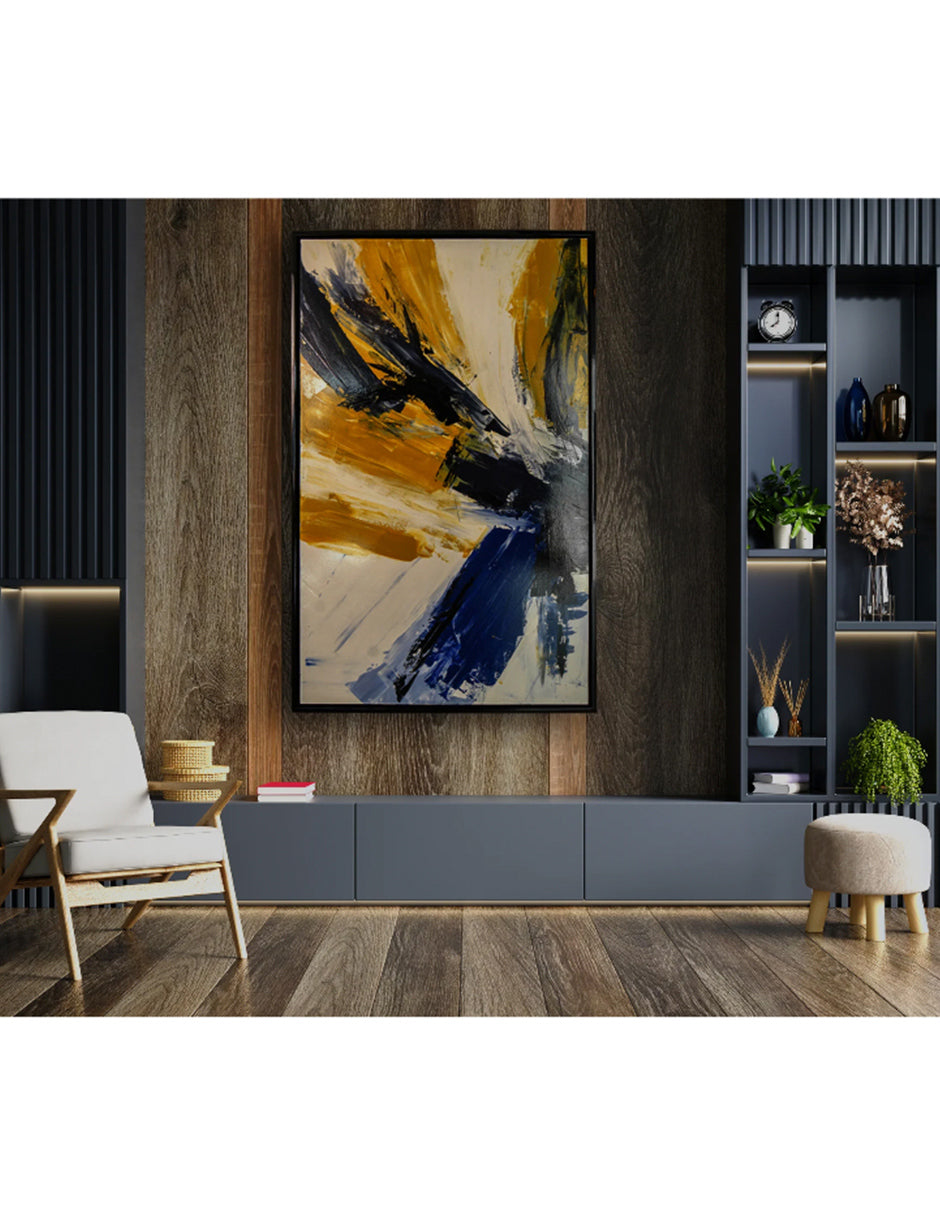 Cuadro decorativo Abstract Yellow & Blue