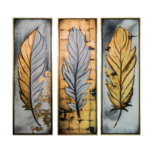 Set de 3 Gold Feathers