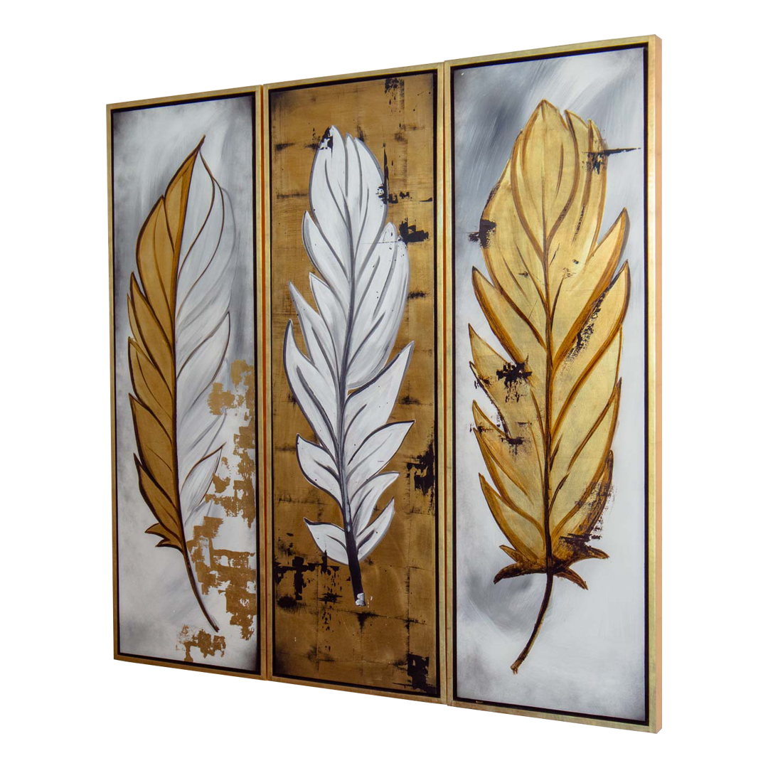 Set de 3 Gold Feathers