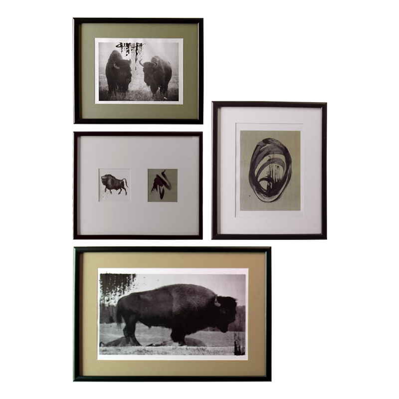 Giclee Abstract Bisonte Set de 4