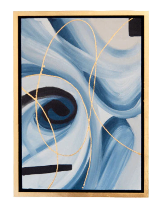 Cuadro decorativo Blue & Golden Rose
