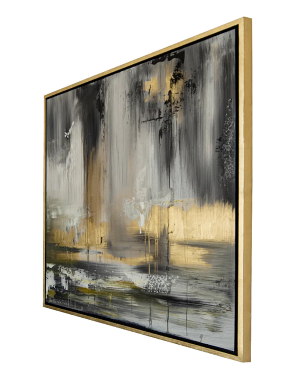 Cuadro Decorativo Cascada Oro