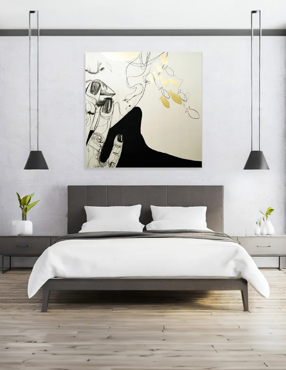 Cuadro Decorativo Elegancia Dorada