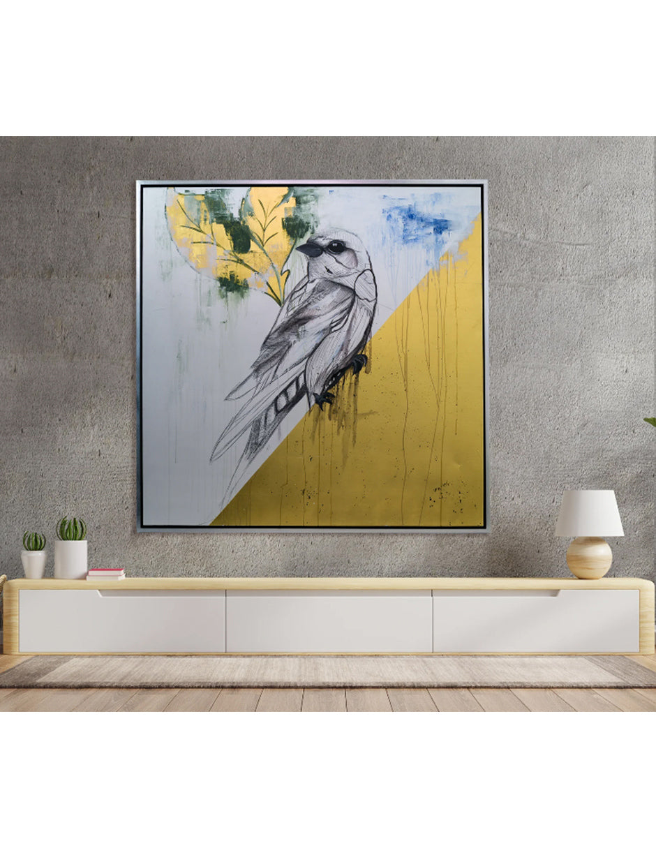 Cuadro Decorativo Gold Bird