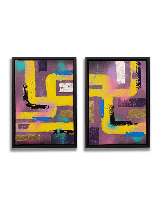 Set de 2 Cuadros Decorativos Rebel Pink