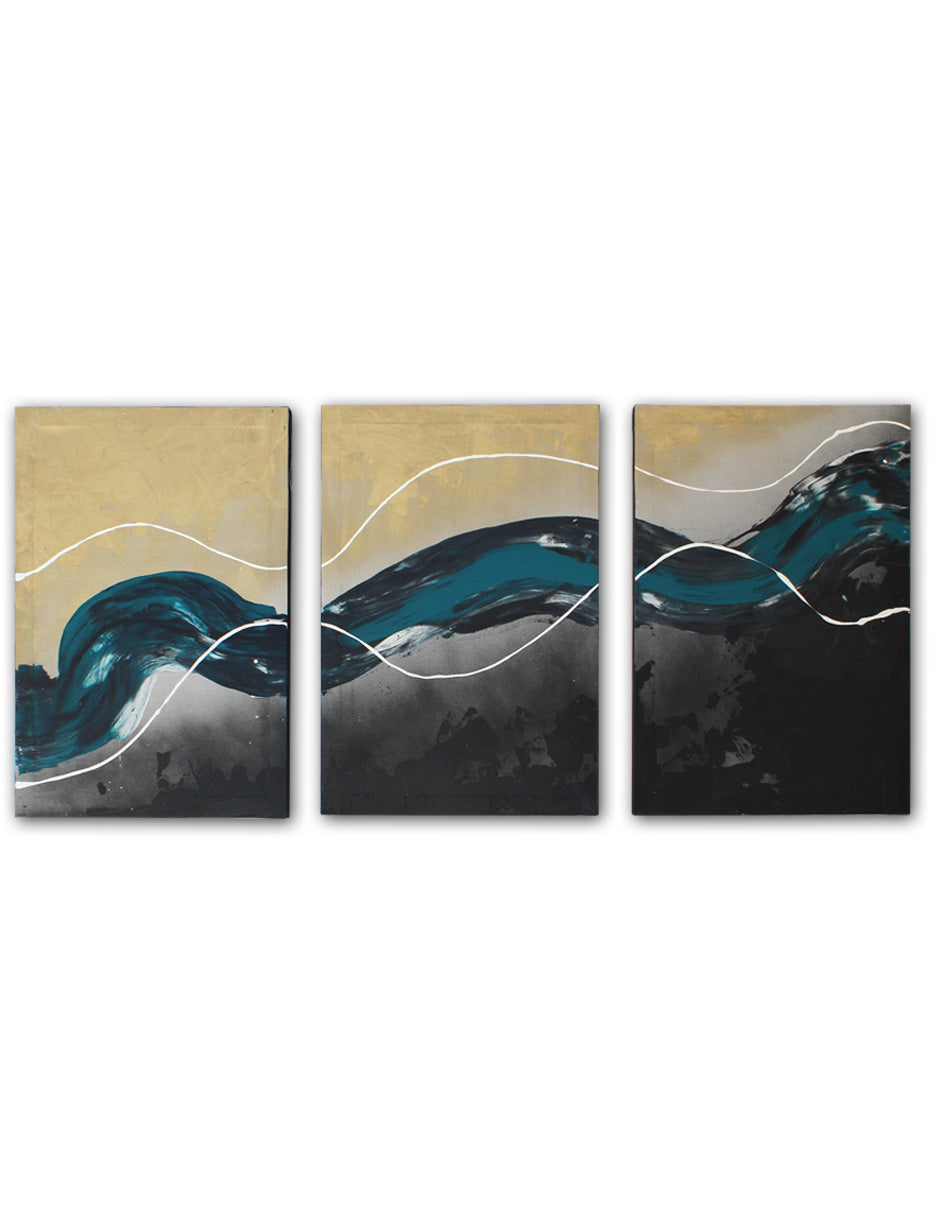 Set De 3 Cuadros Decorativos Silencio en Movimiento