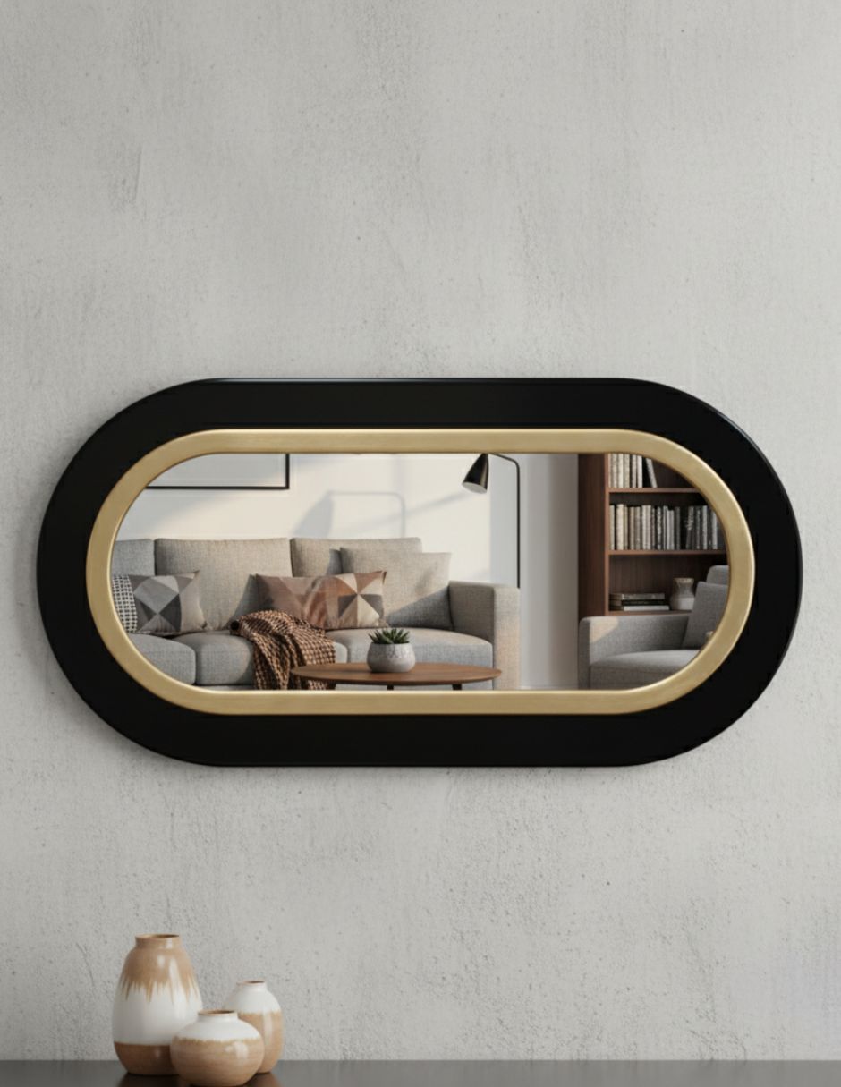 Espejo decorativo Dual Negro & Oro