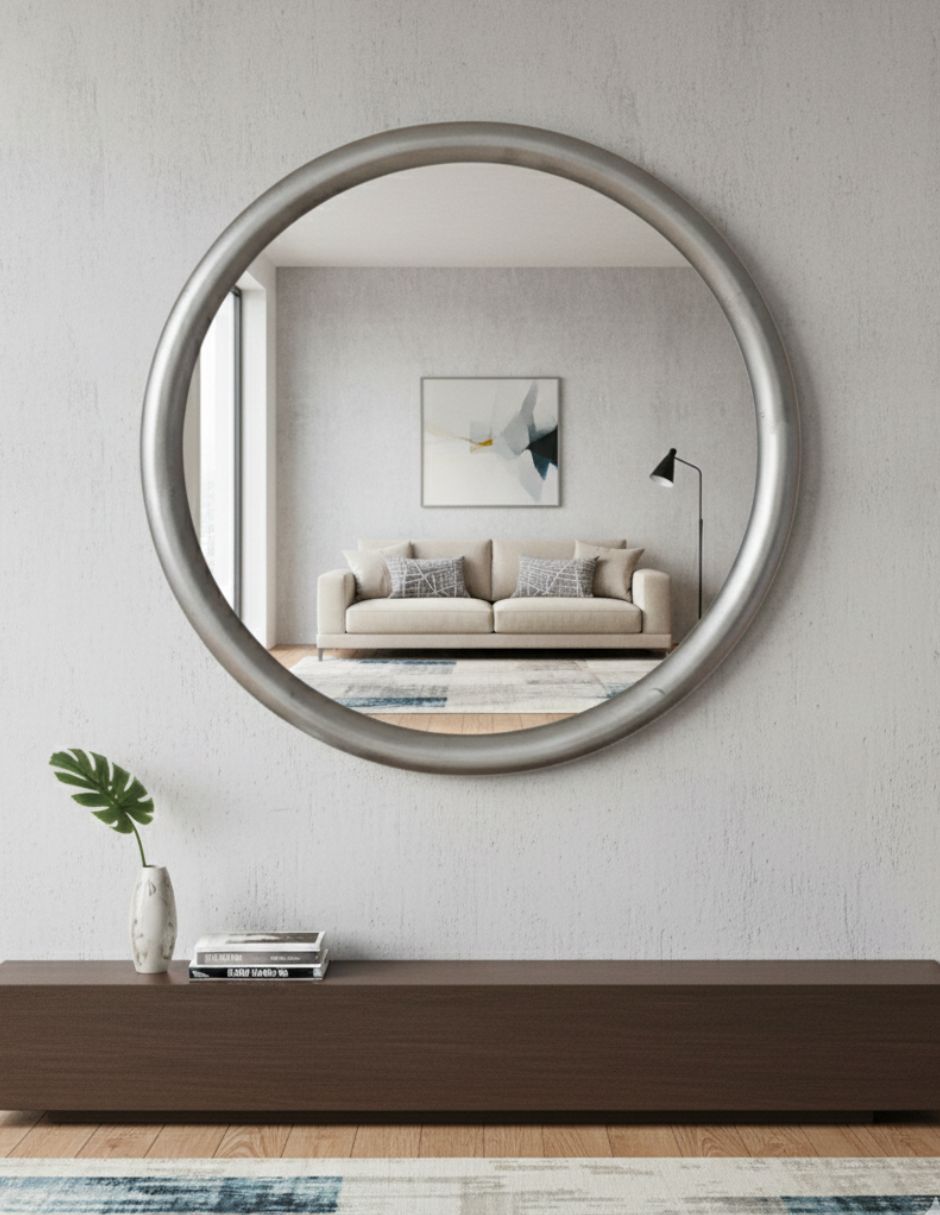 Espejo Decorativo Aura Plateada